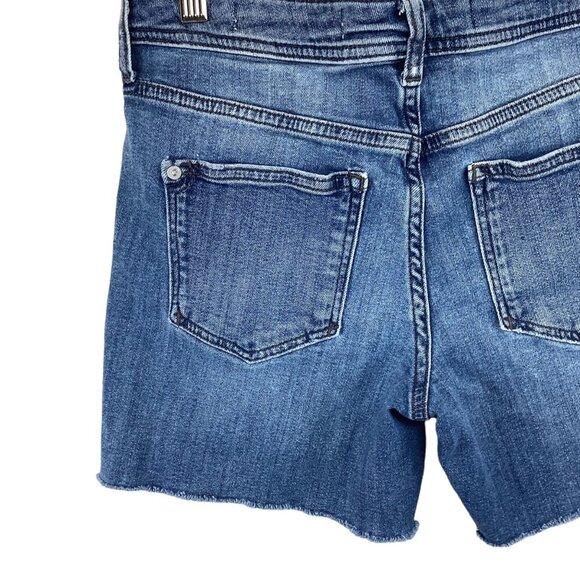 Pilcro And The Letterpress Slim Boyfriend Denim‎ Shorts Size 26 Raw Hem - Picture 9 of 9